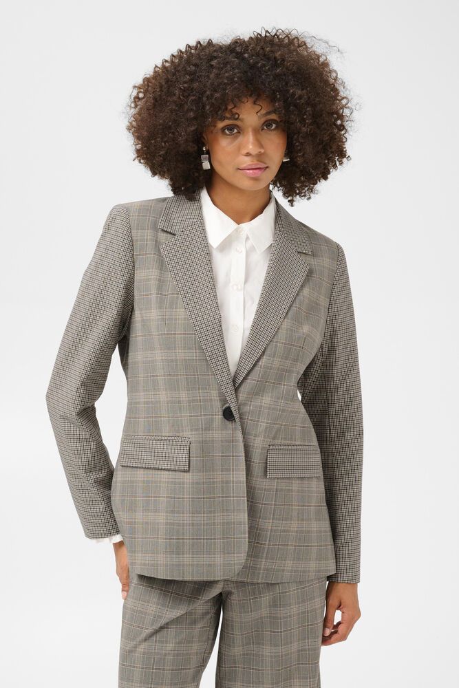 Celena checked blazer grey