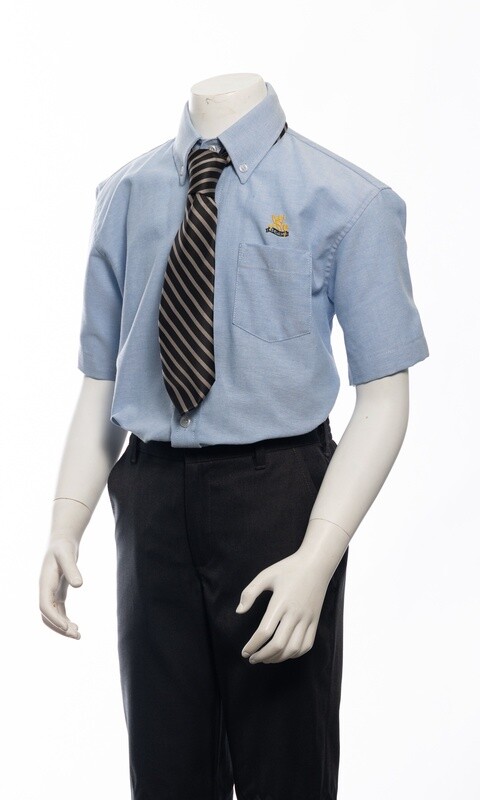 Short-Sleeved Crested Dress Shirt, Men’s