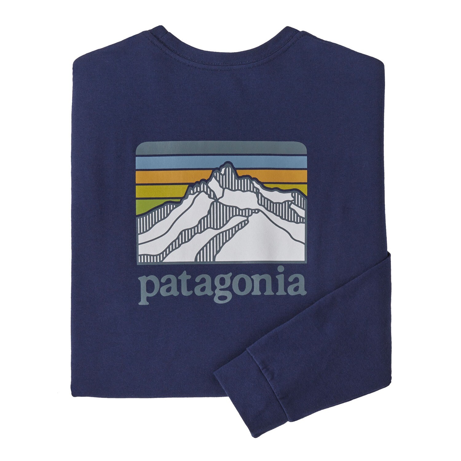 M L/S Line Logo Ridge Resp-T, Color: SNDB, Size: S