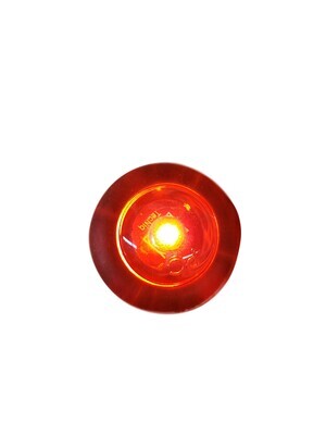 3/4" Waterproof LED Mini Red Lens Red Diode (S34-RR09-1)