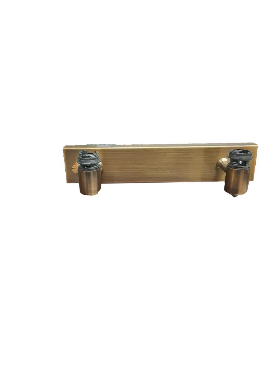 Dual Vanity RV Light Gold Finish