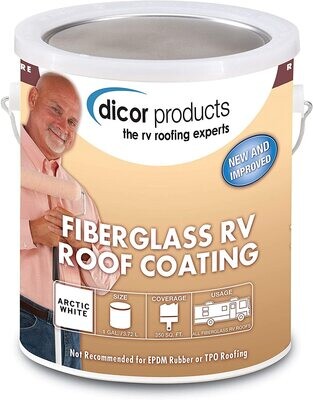 Dicor Fiberglass RV Roof Coating Sealer Gallon RP-FRC-1