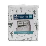 Camco Life is Better at the Campsite (53476) RV Bed Sheet Set, RV Queen, Green Map