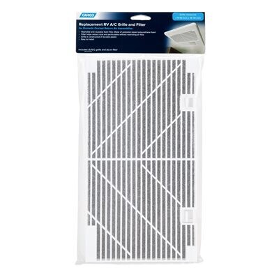 Camco RV A / C Air Filter Replacement, Grille and Foam Filter, Dometic (40409)