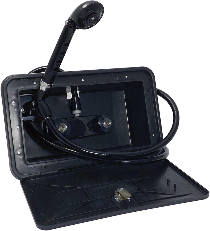 RV Outdoor Shower Box - 11" Wide x 6" Tall - Black