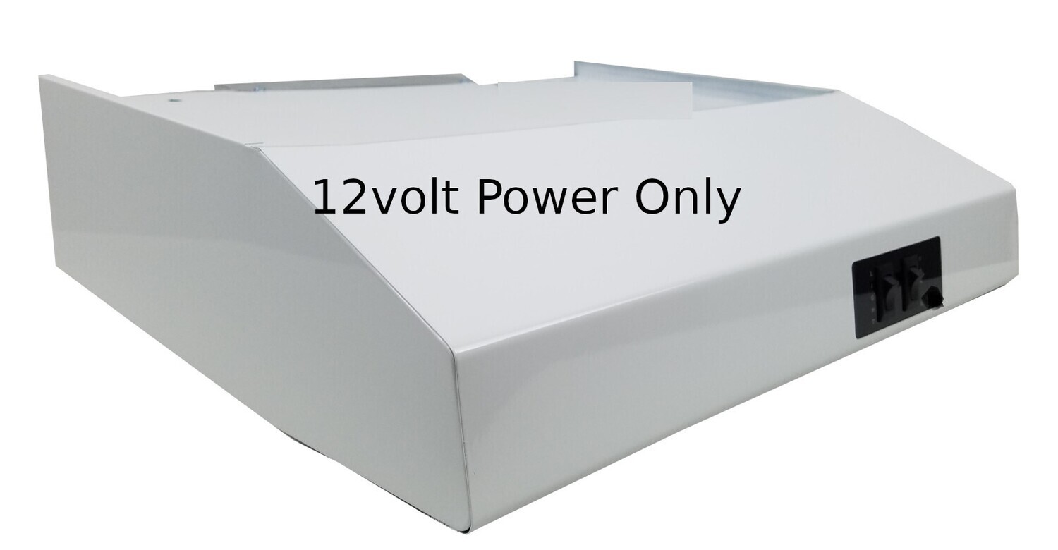 12 Volt Range Hood Slope Nose Style - WHITE