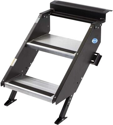 Morryde STP-201 Step Above-Gen2, 2 Step Entry Step, Manual, 9" Rise , Fits Inner Door Flange Width Of 21.75-22.25"