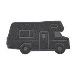 Camco Life is Better at the Campsite Scrub Rug (53114) - Gray, Retro Class C, 26 ½-inches (W) x 14 9 / 16-inches (H)