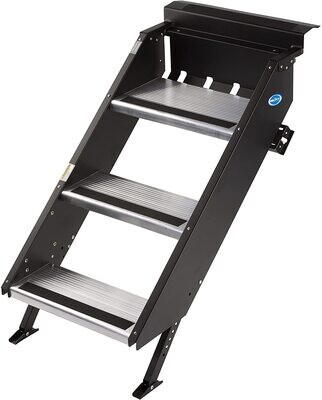Morryde STP-207 Step Above-Gen2, 3 Step Entry Step Manual, 9" Rise , Fits Inner Door Flange Width Of 23.75-26.25"