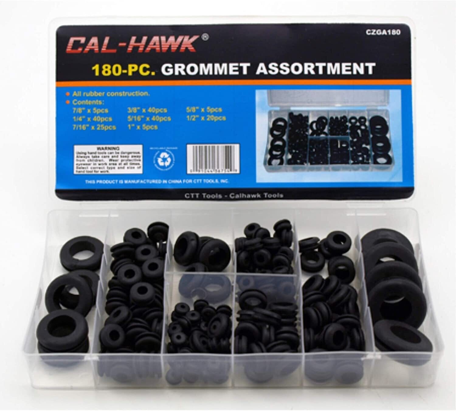 180 pc Grommet Assortment Set