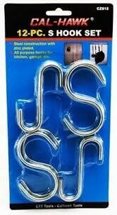 Metal S-Hook Assorted 12pc