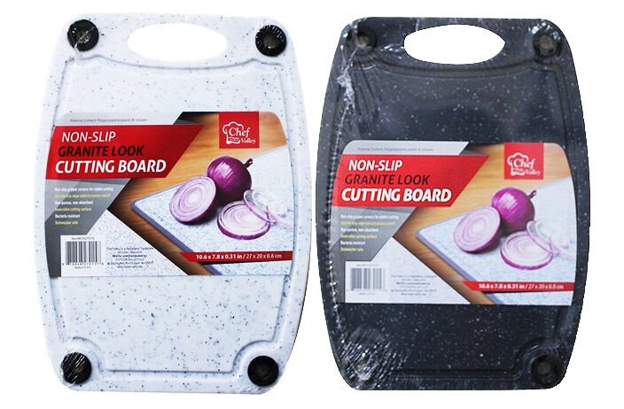 Cutting Board With Grips 10.6&quot; x 7.8&quot; (Granite Style)