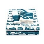 Life is Better at the Campsite (53298) RV Bed Sheet Set, RV Queen, Blue