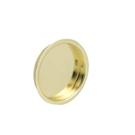 2 1/8&quot; Round Flush Door Pull (Brass)