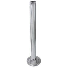 27 1/2&quot; Steel Stationary Table Leg; Chrome; Tapered Bottom