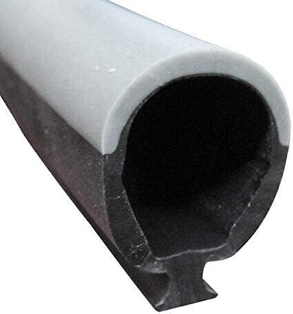 Slide In EPDM Rubber Bulb Seal 11/16" x 5/8" Black/Gray (By The Foot)