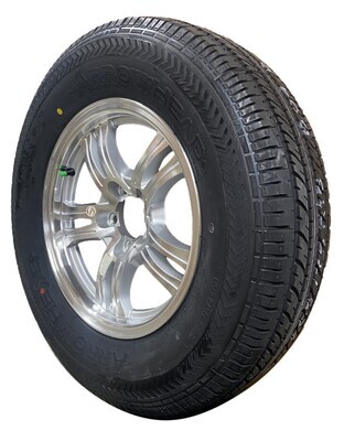ST205/75R15 Silver Panther Aluminum Wheel 5-4.5 LRC
