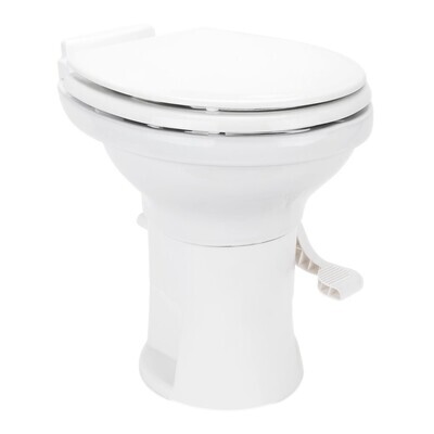 Premium Ceramic RV Toilet W/Ergonomic Design White (41710)