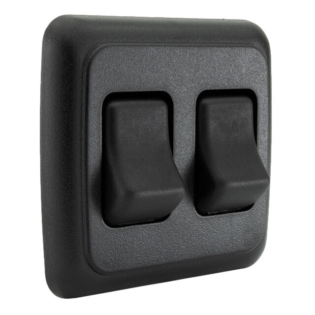Interior Switch Assembly On/Off 2 Gang Black (AH-ASY-2-5-001)