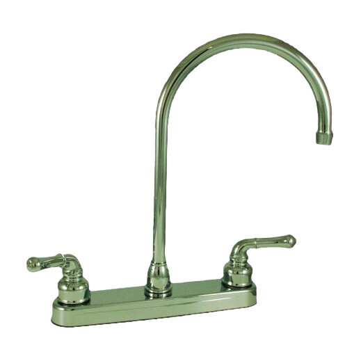 8" Chrome RV/Mobile Home Kitchen Faucet Faucet W/Gooseneck Spout (U-YCH800GS-E)
