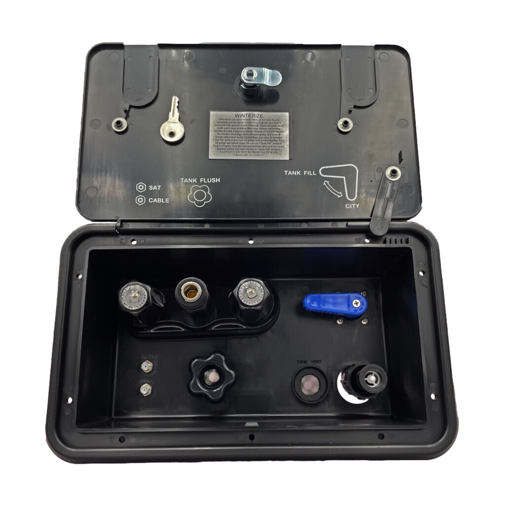 Docking Station City Fill 2 Coax Key Lock 1/2″ MPT Connections on Diverter Valve Black (723-010-00025)