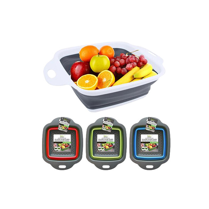 Square Collapsible Silicone Colander (60-38160)