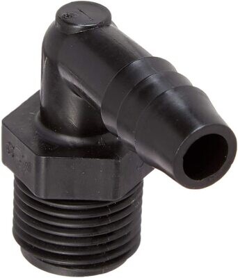 3/8" Male Pipe Thread x 3/8" Barb Elbow Fitting