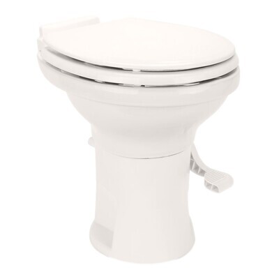 Premium Ceramic RV Toilet W/Ergonomic Design Bone (41715)