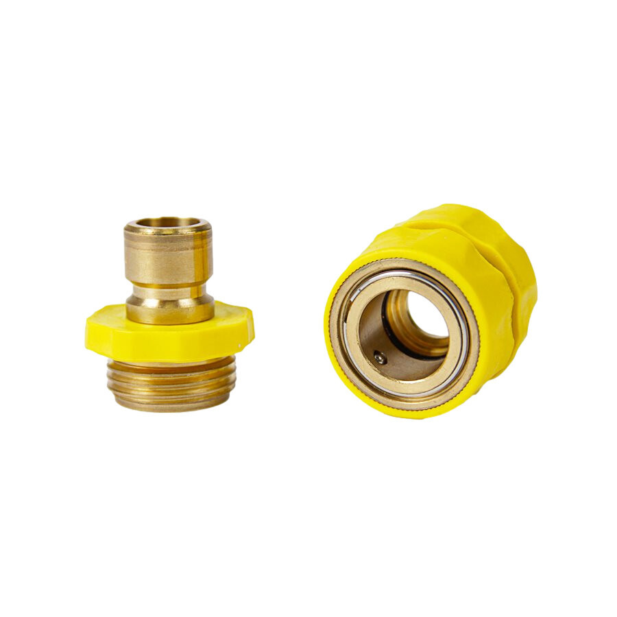Quick Hose Connect  W/Yellow Grip W/O Auto-Shut-Off (20143)