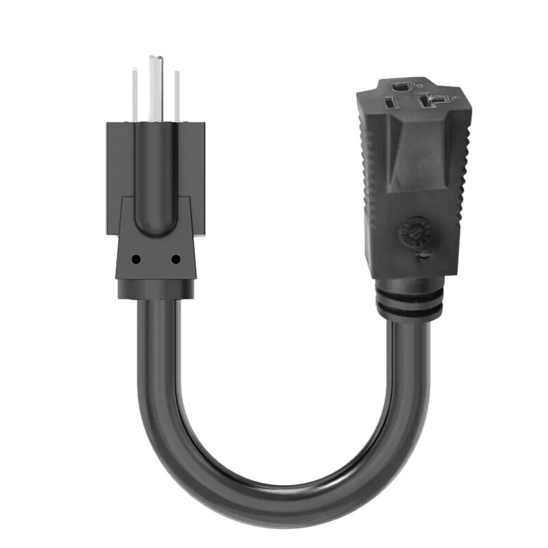 RV Generator Adapter Cord 15Amp to 15/20Amp 12&quot; Dogbone (AC152012)