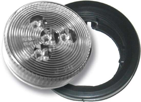 ***CLEARANCE** J-25-RKC 2.5&quot; Round LED Clear/Red Diodes