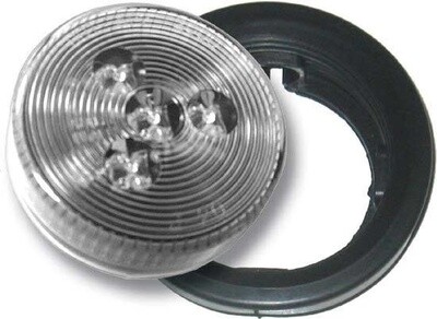 ***CLEARANCE** J-25-RKC 2.5" Round LED Clear/Red Diodes