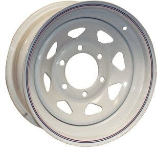 Steel Wheel 16&quot; x 6&quot; 6-5.5 Spoke White
