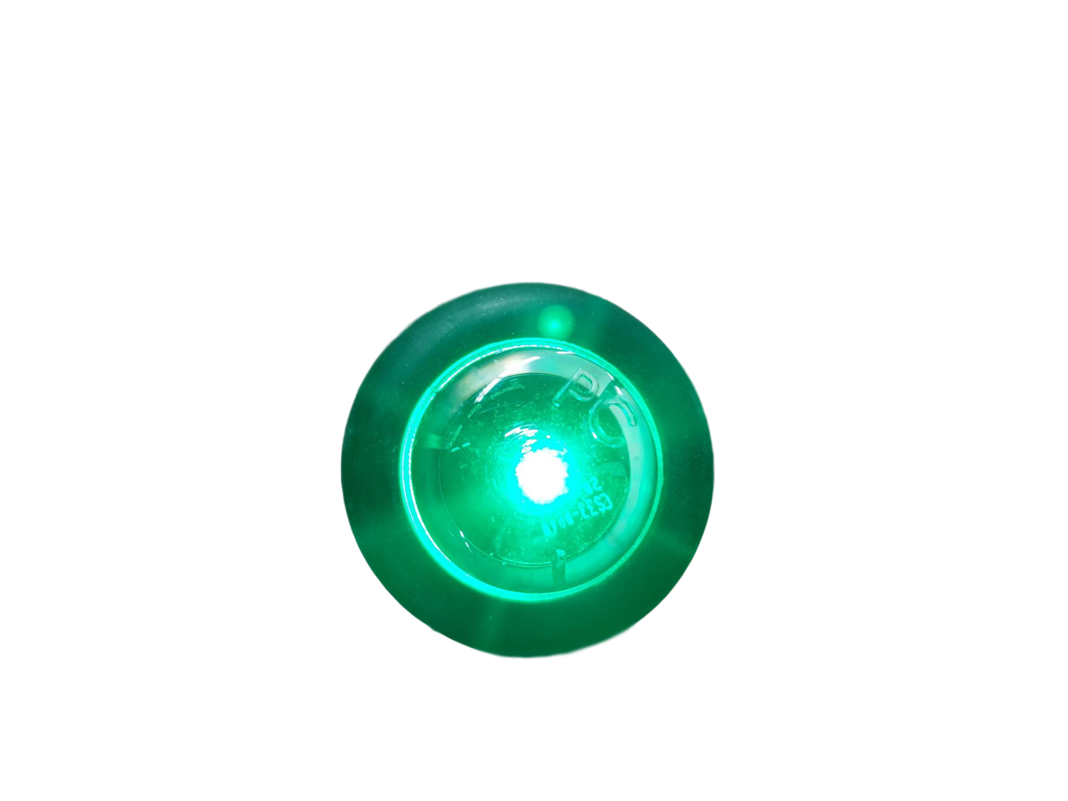 3/4" Waterproof LED Mini Clear Lens Green Diode (S34-GC0M-1)