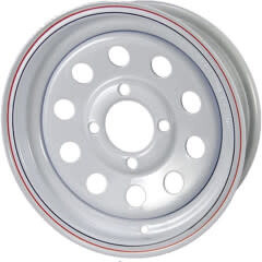 Steel Wheel  13&quot; x 4.5&quot; 4-4 Mod White