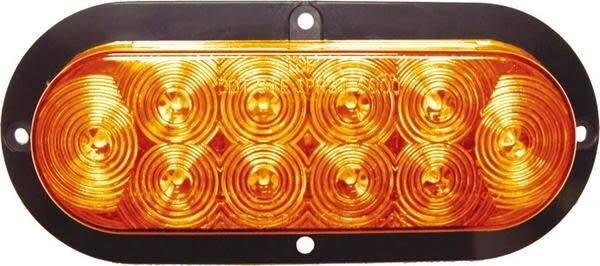 J-66-FA 6&quot; Oval Flush Mount LED Turn - Amber/Amber