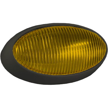 J-96-BNA Oval Porch Amber Lens/Black Base