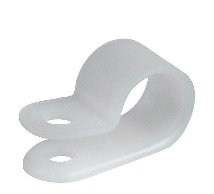 1/4&quot; White Nylon Cable Clamp