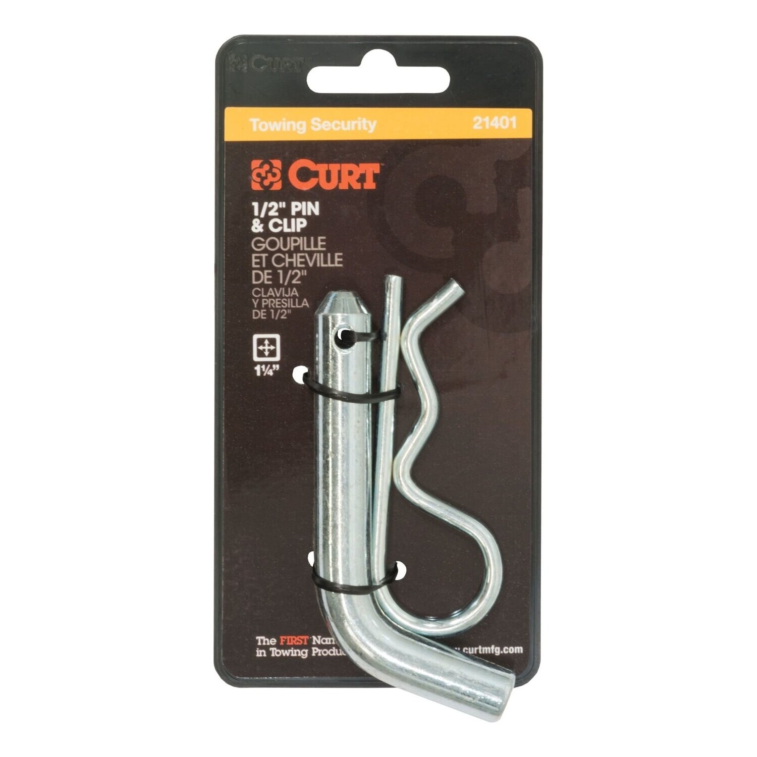 Curt 1/2&quot; Hitch Pin &amp; Clip #21401