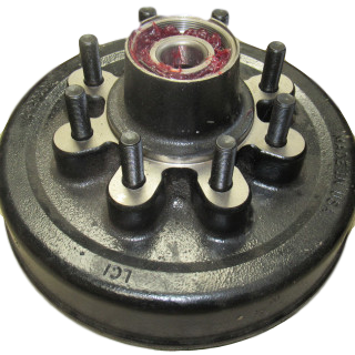 8000# Hybrid Bearing Packed Brake Drum 12&quot; x 2&quot; 8-6.5-5/8