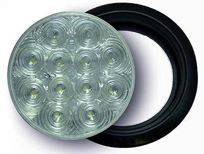 J-4512-CK 4&quot; Round LED Backup - Clear/Clear Lens - Clearance