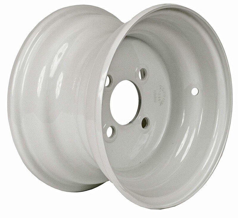 Steel Wheel 10&quot; x 6&quot; 4-4 Solid White