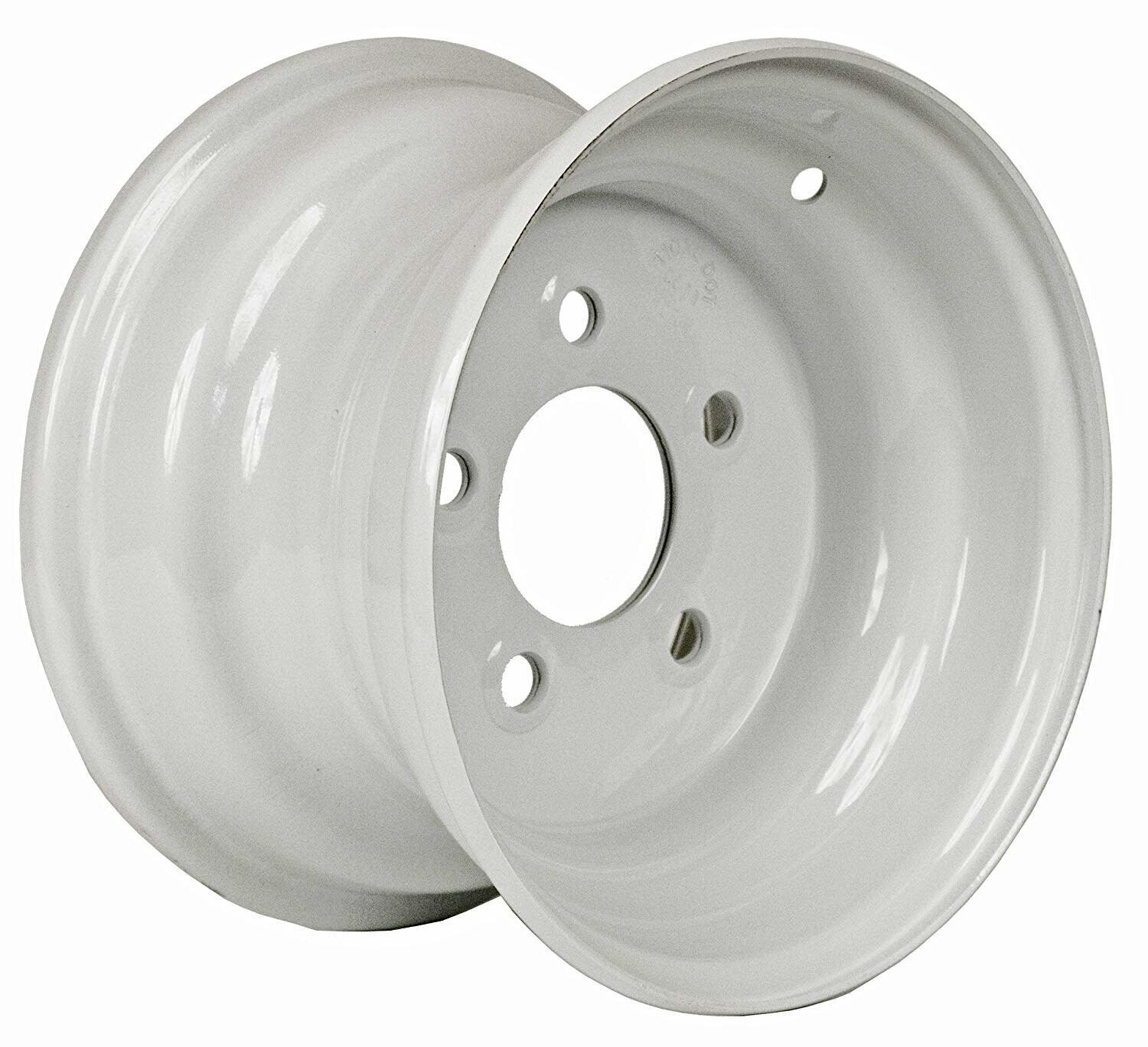 Steel Wheel 10&quot; x 6&quot; 5-4.5 White Solid