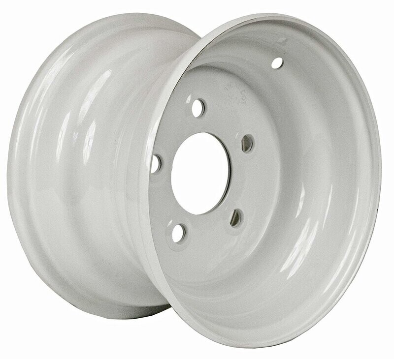 Steel Wheel 10&quot; x 6&quot; 5-4.5 White Solid