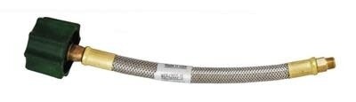 Stainless Steel Braided Pigtail w/ Standard QCC - 15&quot; OAL (MER425SS-15P)