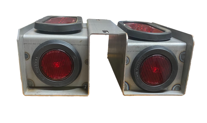 6" Oval Light Box Smooth Steel w/License Plate - Kit