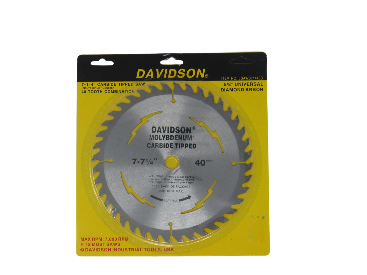 Davidson 7-7 1/4&quot; 40 Tooth Carbide Saw Blade SAWC71440C