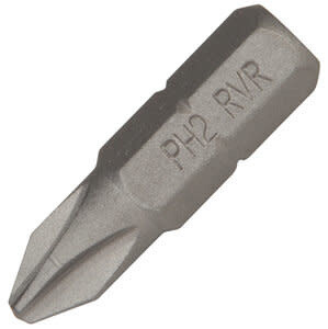 #2 Phillips- 1/4&quot;Hex 1&quot; OAL Extra Hard Insert Bit