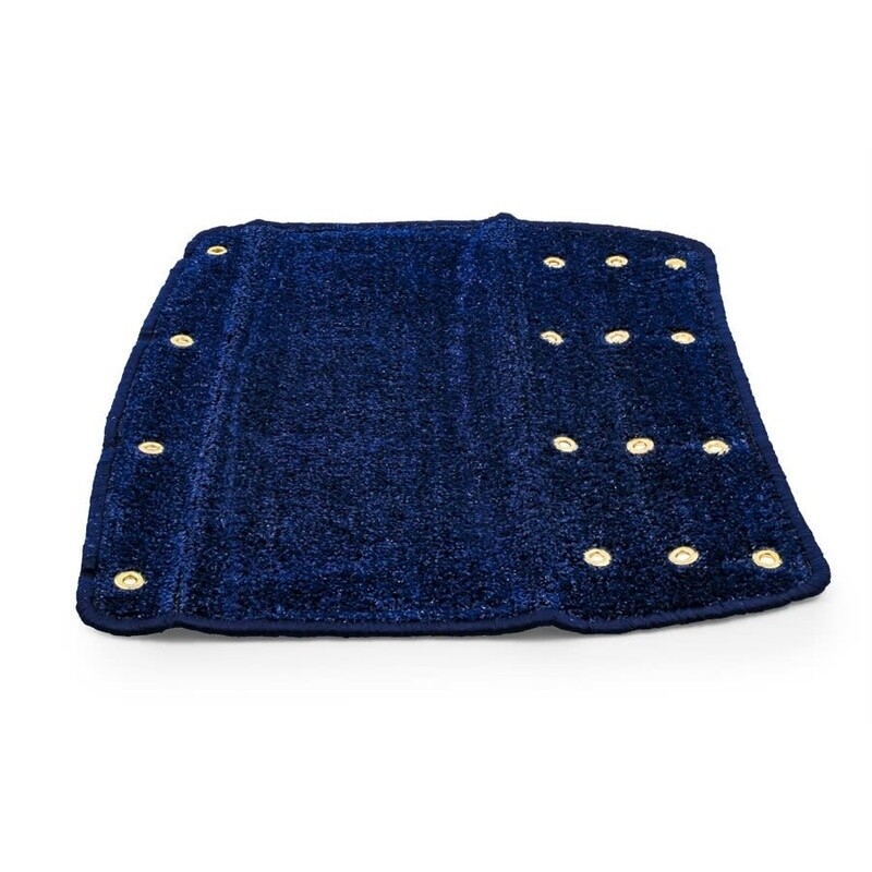 Premium Radius Turf Step Rug (42948) - w / UV&amp;TPE,Hemmed,Radius 22&quot; Wide Blue