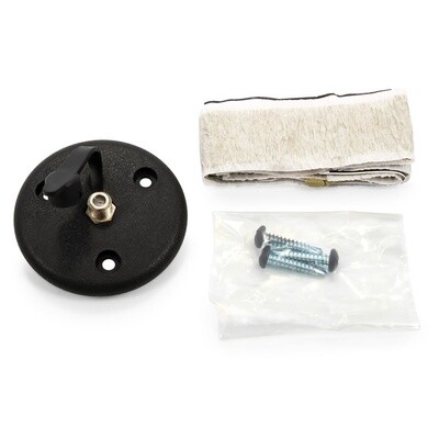 Camco Coaxial Cable Plate w/cap - Black (55036)
